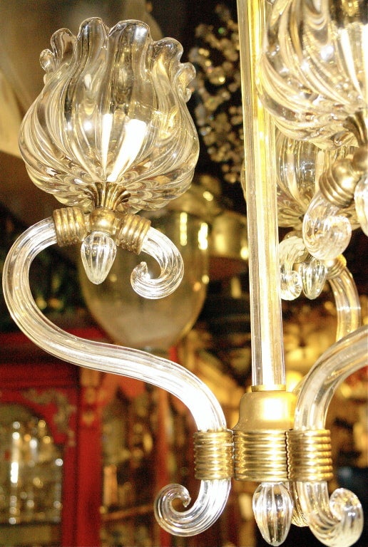 Murano Glass Chandelier In Good Condition For Sale In New York, NY