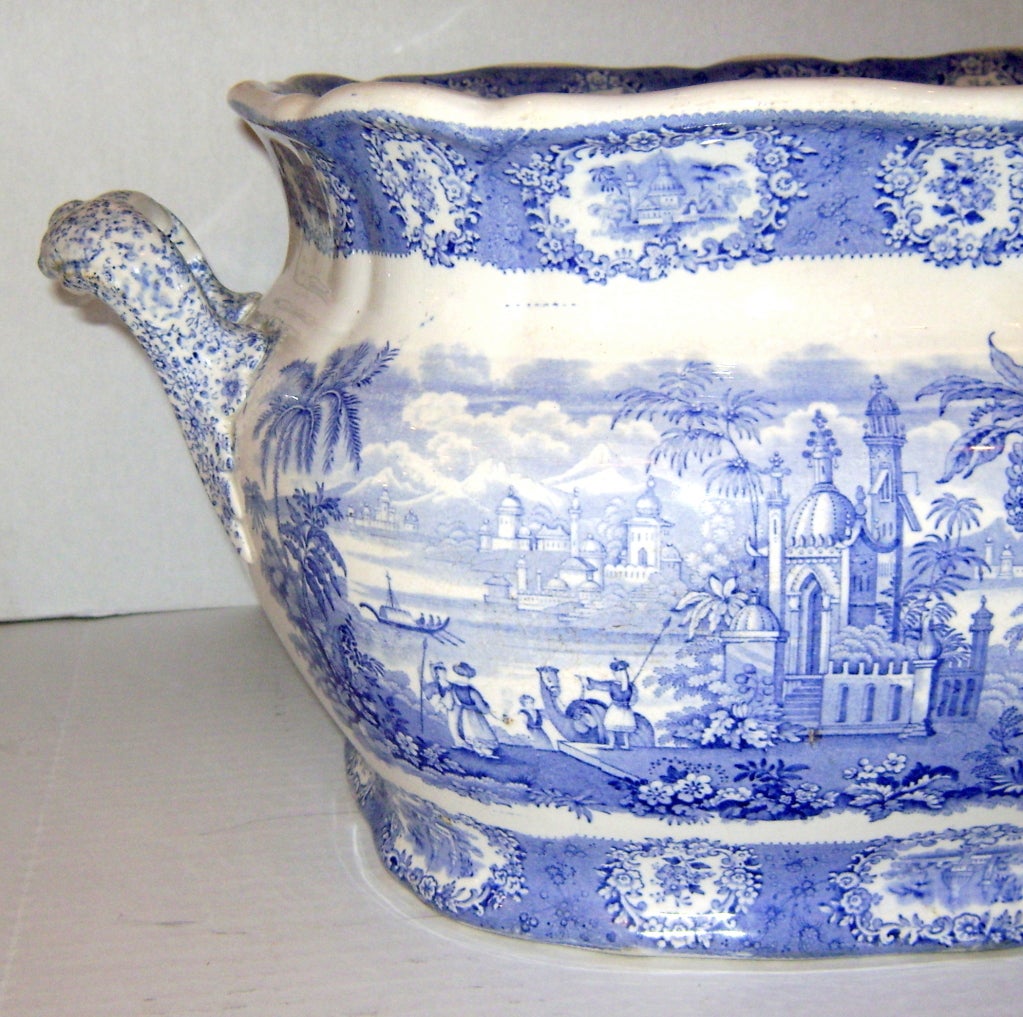 English Porcelain Cachepot For Sale 1