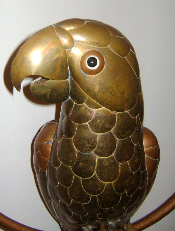 Hammered Metal Bird Sculpture For Sale at 1stDibs