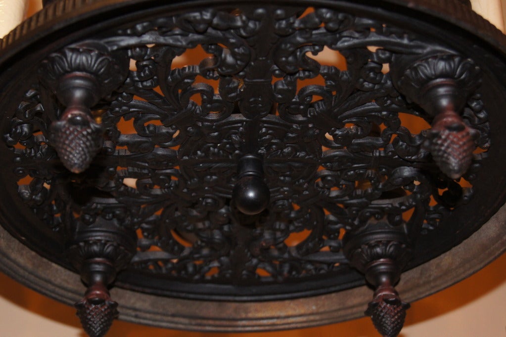 Arabesque Style Bronze Lantern
