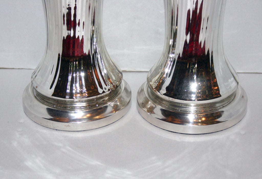 Mid-20th Century Pair of French Mercury Lamps For Sale