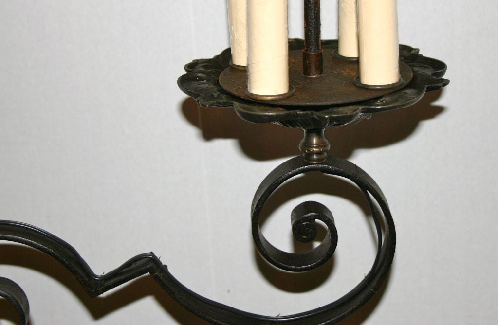 Wrought Iron Billiard Fixture In Excellent Condition For Sale In New York, NY
