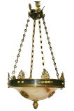 Empire Style Carved Alabaster Fixture