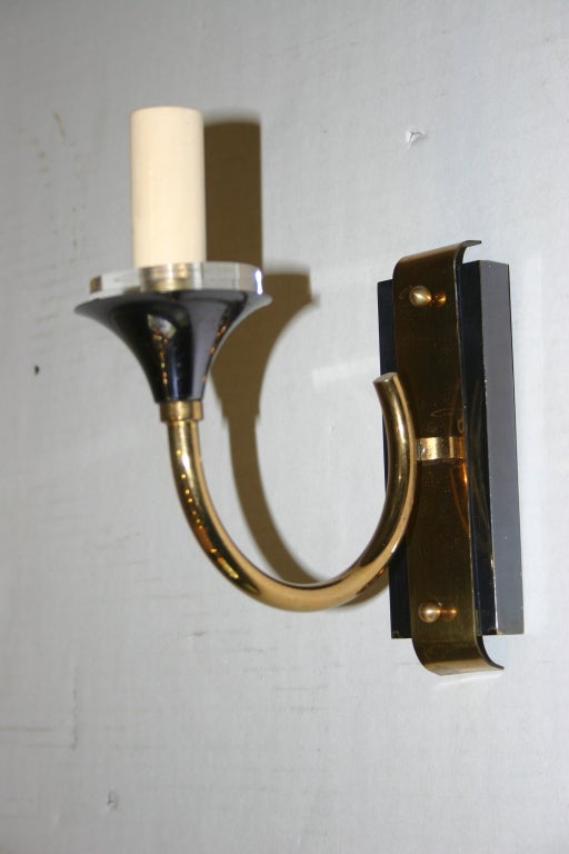 Pair of Moderne Sconces In Good Condition For Sale In New York, NY