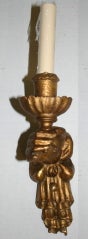 Pair of Gilt Wood Sconces