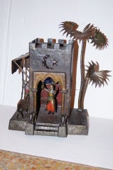 Antique Figural Lamp with Moorish Theme