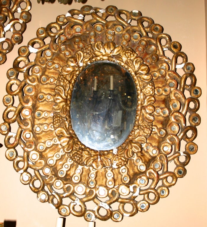 Pair of Spanish Colonial Mirrors For Sale at 1stdibs