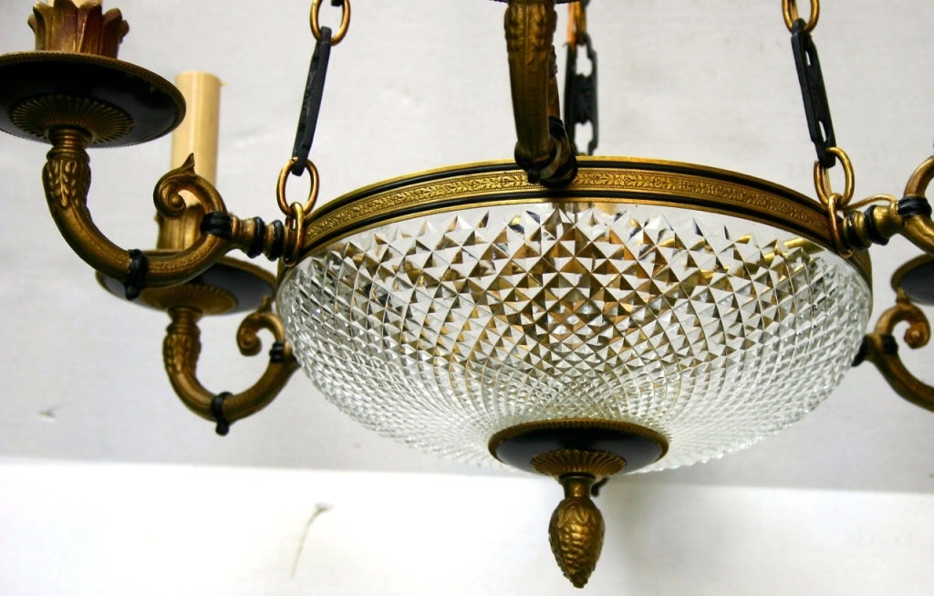 French Empire Style Light Fixture In Excellent Condition In New York, NY