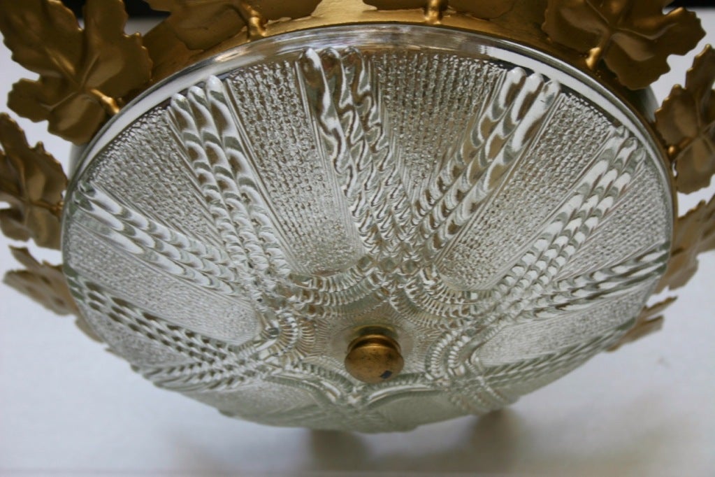 Gilt Metal Light Fixture