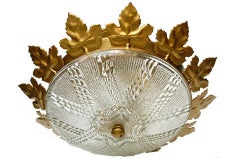 Gilt Metal Light Fixture