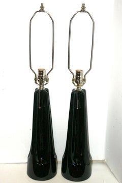 Moderne Black Porcelain Table Lamps