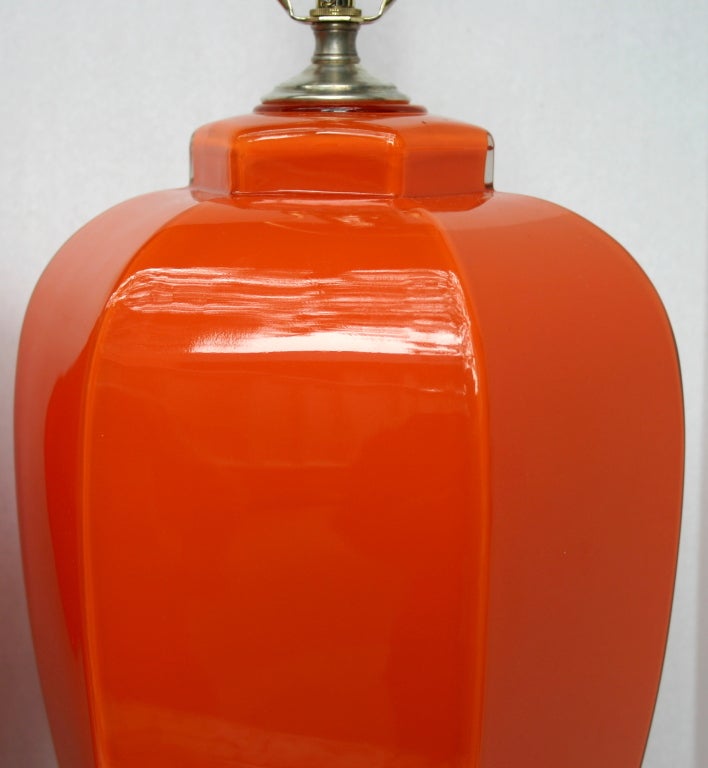 large glass lamps