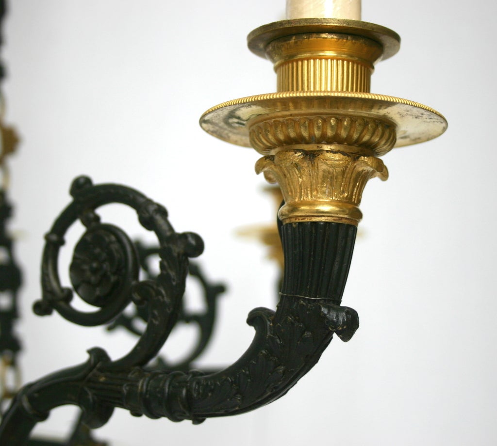 20th Century Porcelain Empire Style Chandelier For Sale