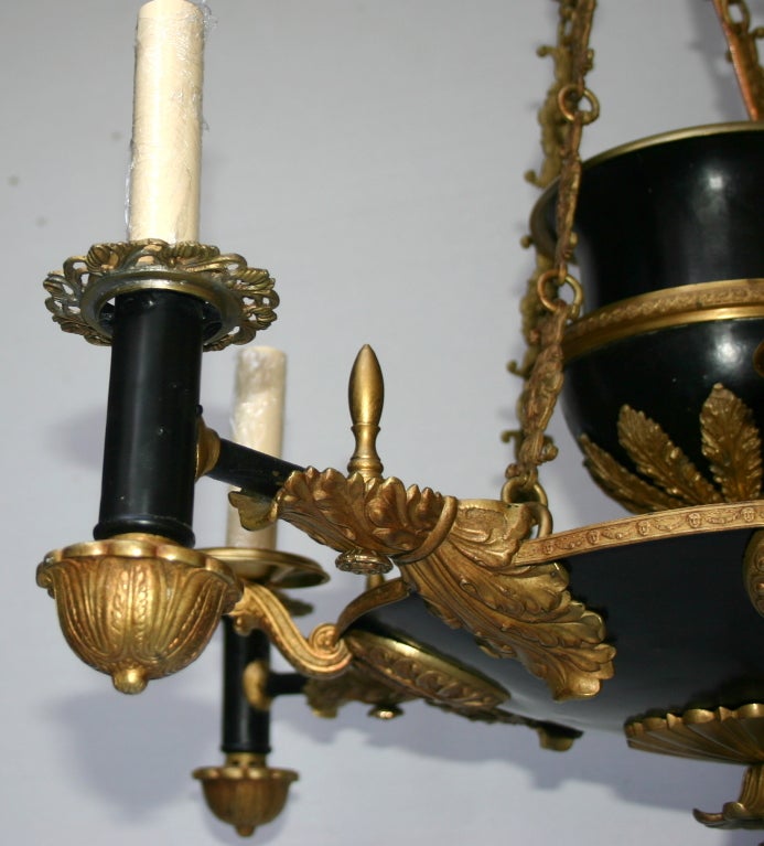 French Empire Style Eight-Arm Chandelier For Sale 1