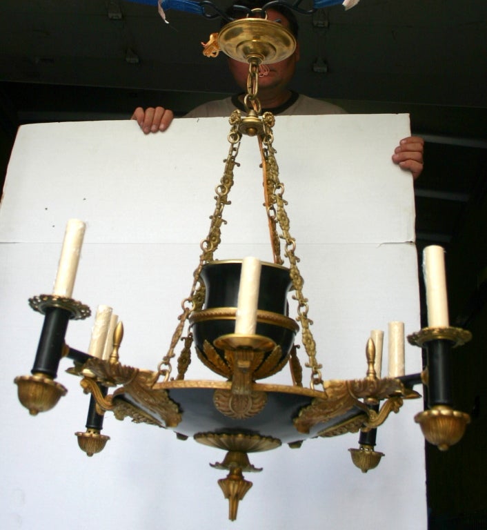 French Empire Style Eight-Arm Chandelier For Sale 3