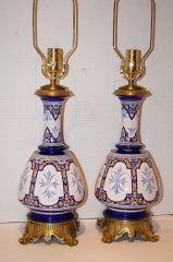 French Porcelain Table Lamps