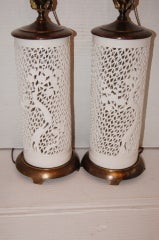 Chinoiserie White Lamps