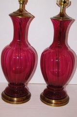 Cranberry Red Glass Lamps