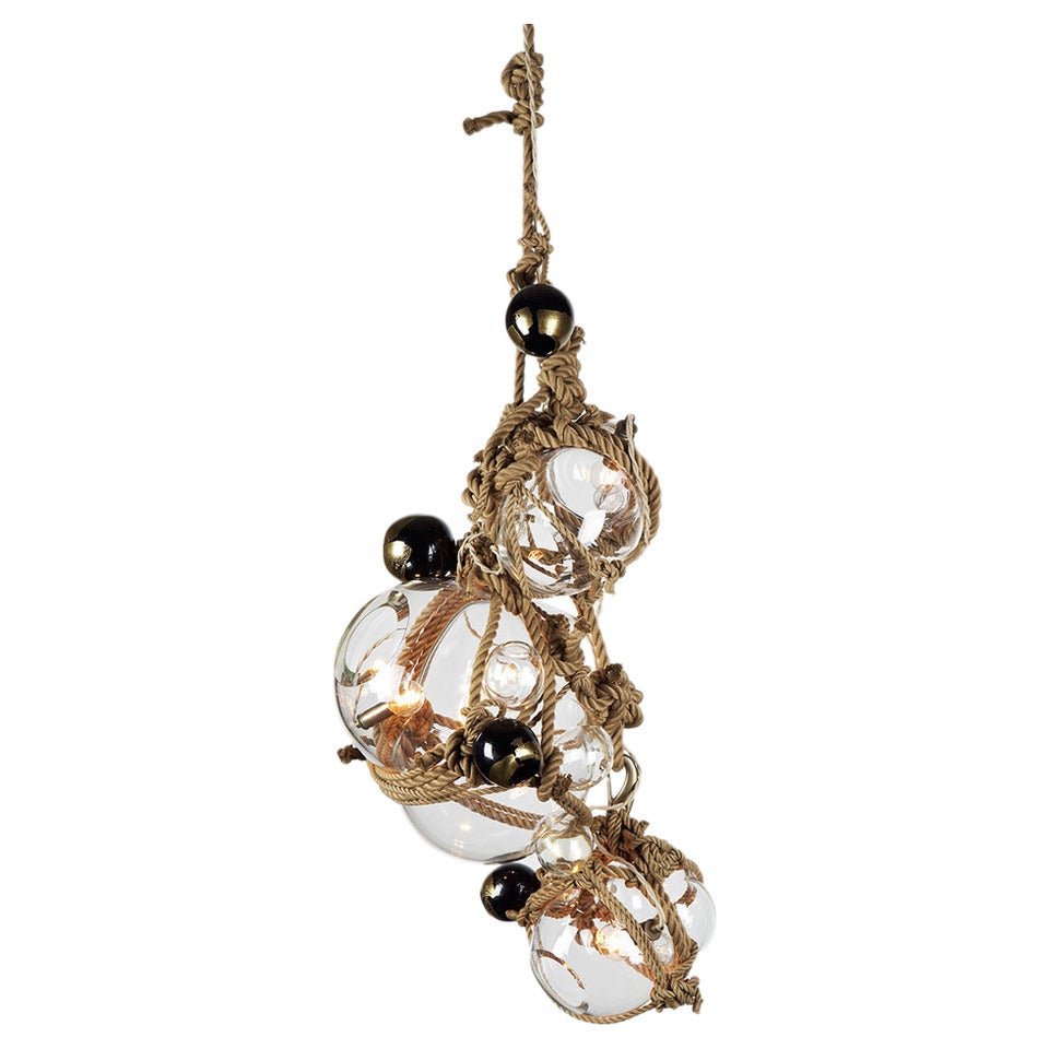Knotty Bubbles Chandelier by Lindsey Adelman for Roll and Hill For Sale