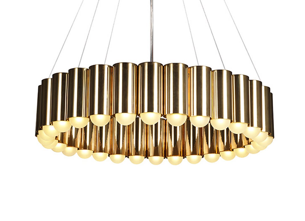 Carousel Polished Gold Chandelier by Lee Broom For Sale at 1stDibs