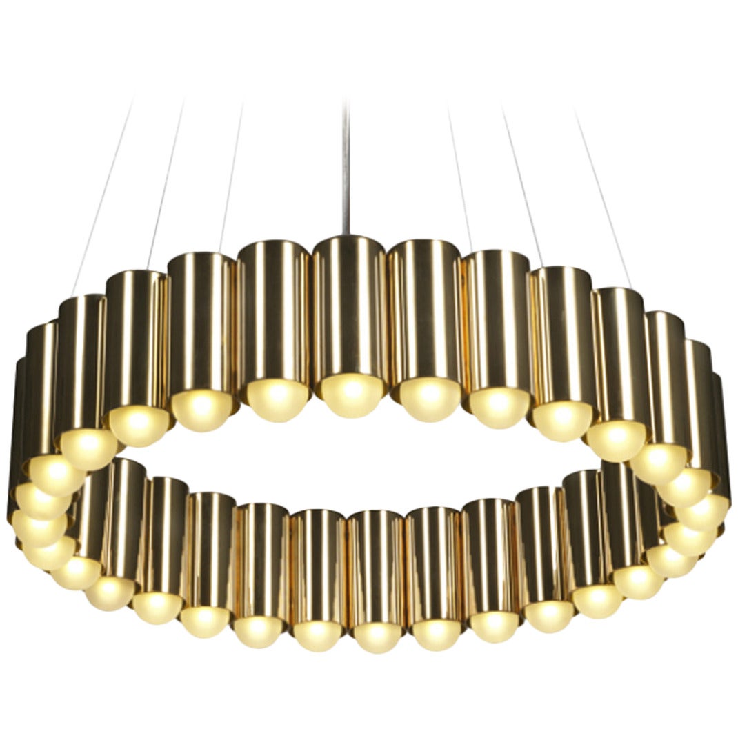 Carousel Polished Gold Chandelier by Lee Broom For Sale at 1stDibs