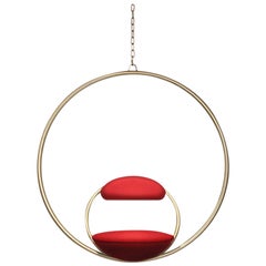 Hanging Hoop Chair 'Brass' by Lee Broom