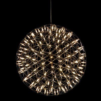 A perfect sphere of mathematical ingredients punctuated by tiny LED lights. Looking at the lamp feels like staring into the soft glow of a starry night. Into the essence.