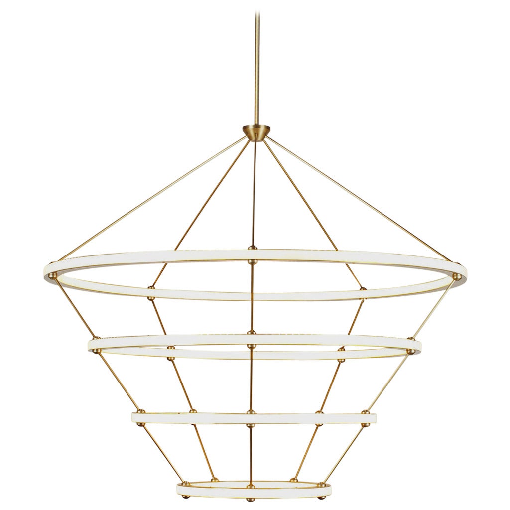 Four Ring Halo Chandelier by Paul Loebach for Roll & Hill
