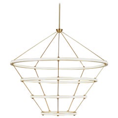 Four Ring Halo Chandelier by Paul Loebach for Roll & Hill