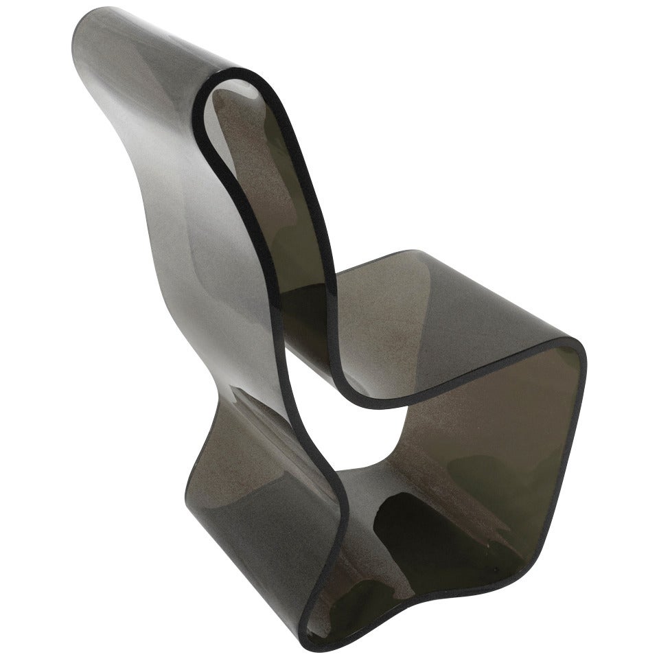 Acrylic 270 Chair (Translucent Smoke) by Sami Hayek