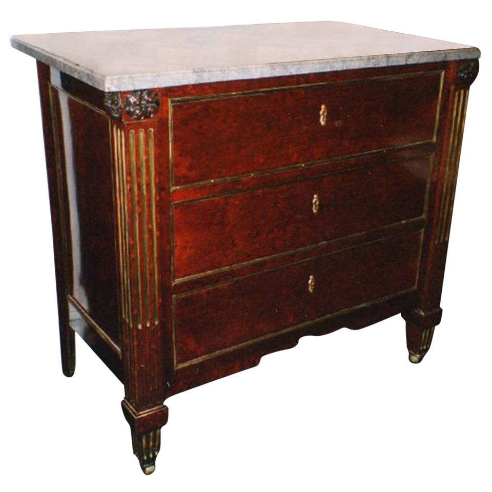 19th Century Mahogany Commode For Sale