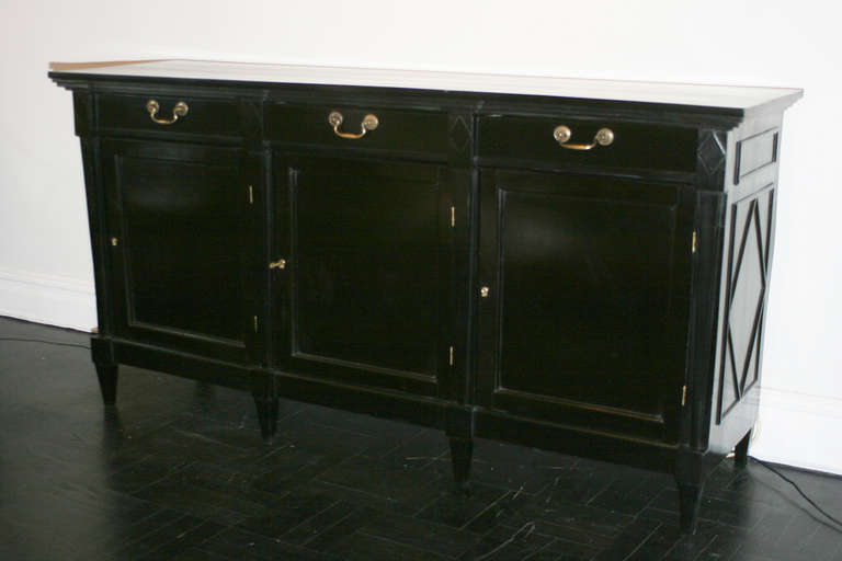French Second Empire Ebonized Cabinet