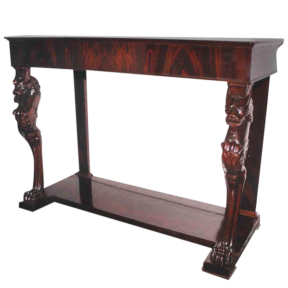 First Empire Mahogany Console For Sale