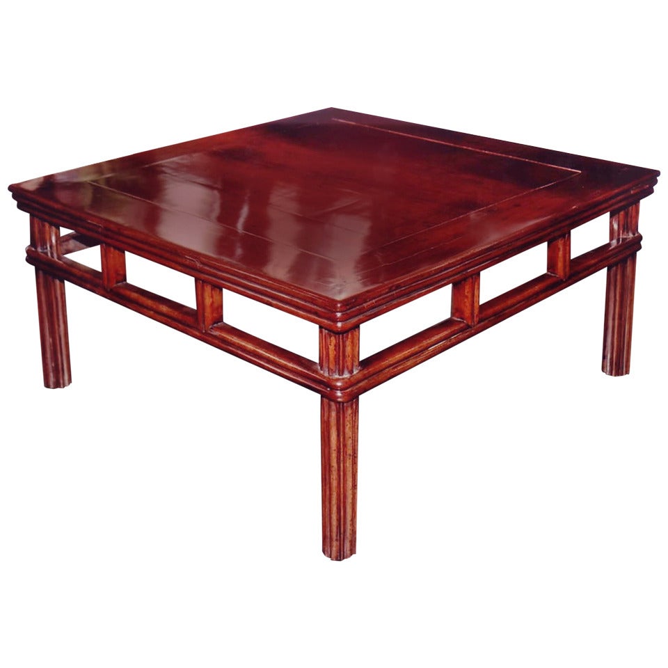 19th Century Chinese Walnut Cocktail Table For Sale