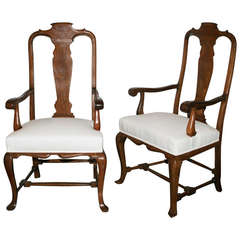 Antique Pair Portuguese Armchairs