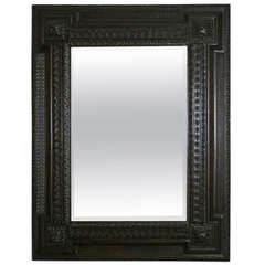 Late 19th Century Ebonized Walnut Mirror