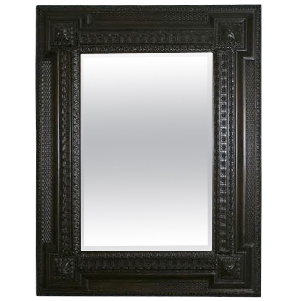 Late 19th Century Ebonized Walnut Mirror