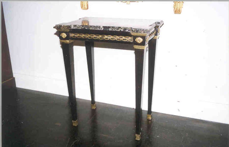 Napoleon III Ebonized Petite Console Table