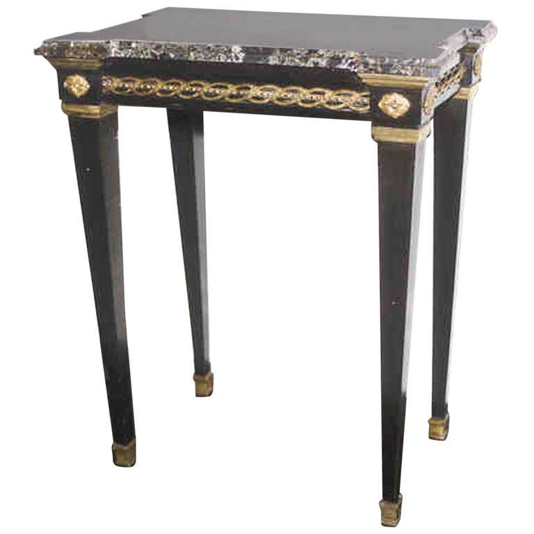 Napoleon III Ebonized Petite Console Table For Sale at 1stDibs