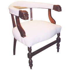 Oak Renaissance Revival Desk Chair