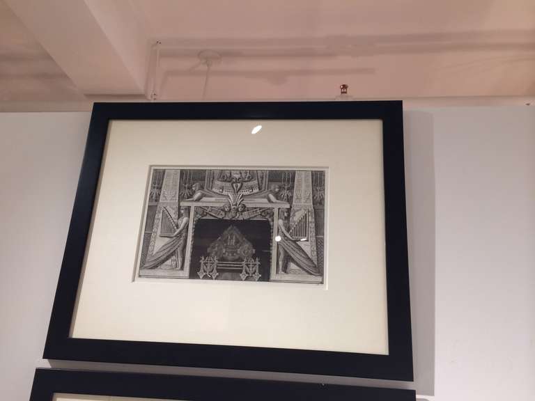 19th Century Piranesi Engraving Design for a Fireplace