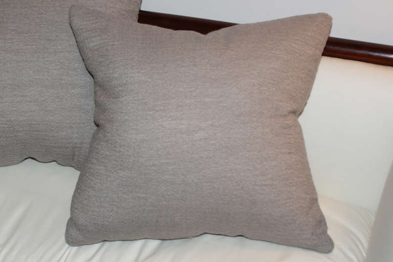 Pair of Grey Cashmere Pillows