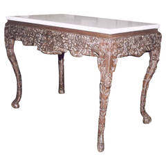 18th Century Padouk Wood Center Table with Marble Top 2