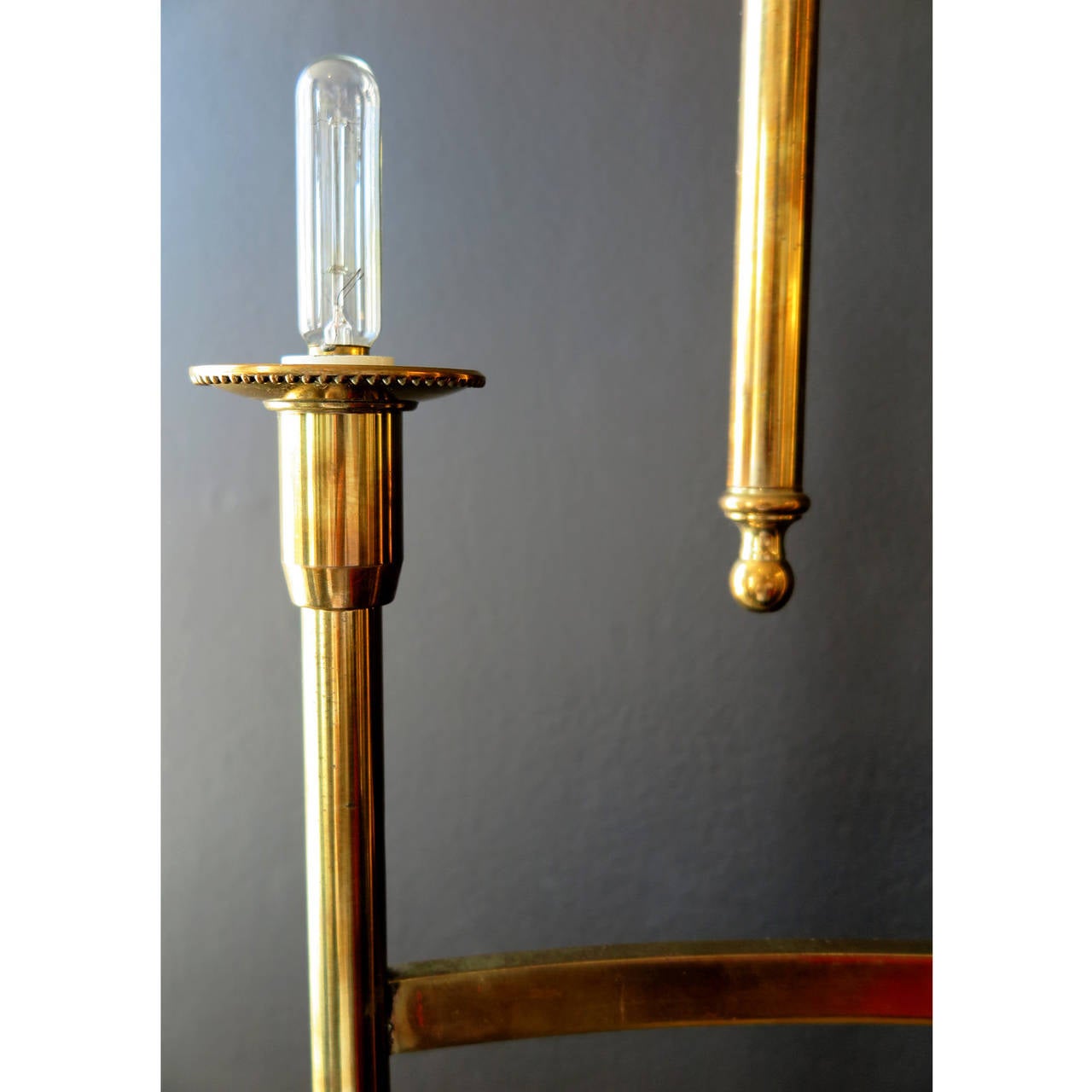 Mid-Century Modern Pair of Oversized Vintage Brass Sconces