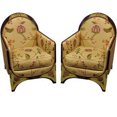 Pair of Chairs Attributed to Paul Follot