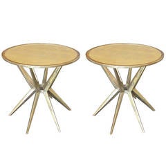 Pair of Brass Side Tables