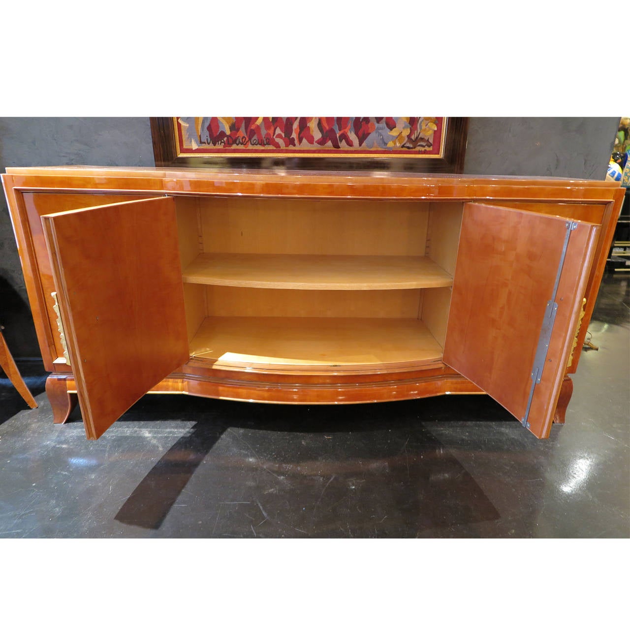 Sycamore Parquetry Sideboard by Jules Leleu and Goulet In Excellent Condition In Los Angeles, CA