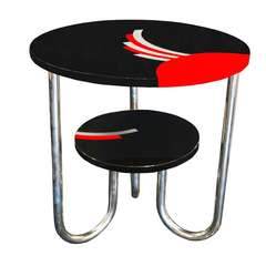 Bauhaus / Deco Side Table in Lacquer