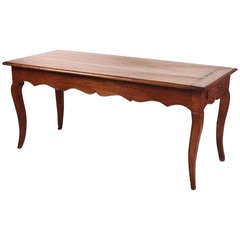 19th Century French Fruitwood Farm Table