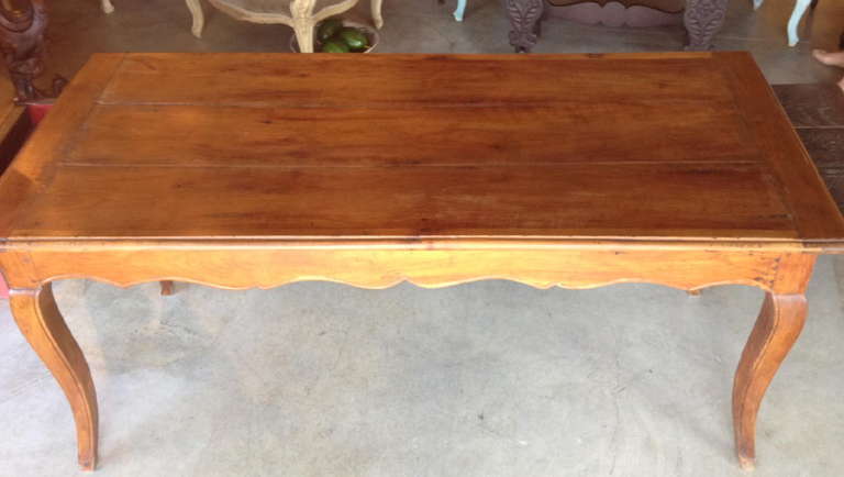 Wood 19th Century French Fruitwood Farm Table